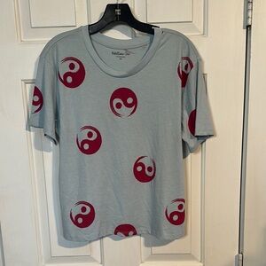 Rebellious One Blue and Pink tee size medium